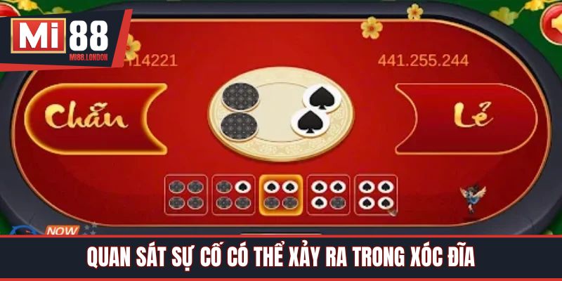 Quan sát sự cố có thể xảy ra trong xóc đĩa