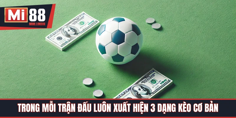 Trong mọi trận đấu luôn có 3 dạng cược cơ bản